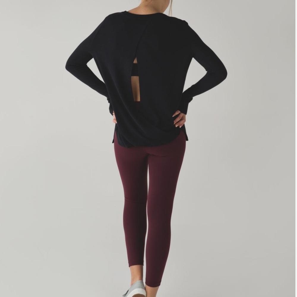 Lululemon open back cotton sweater
